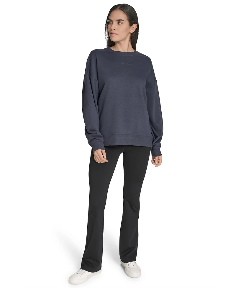 Calvin Klein Women's Performance Crew Neck Oversized Sweatshirt