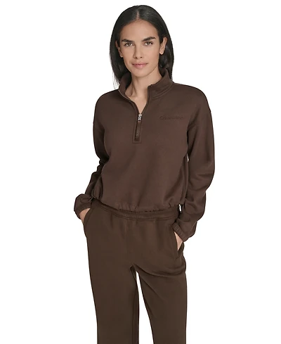 Calvin Klein Women's Performance Half-Zip Pull-On Sweatshirt