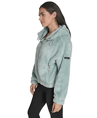 Calvin Klein Women's Performance Oversized Hooded Sherpa Jacket