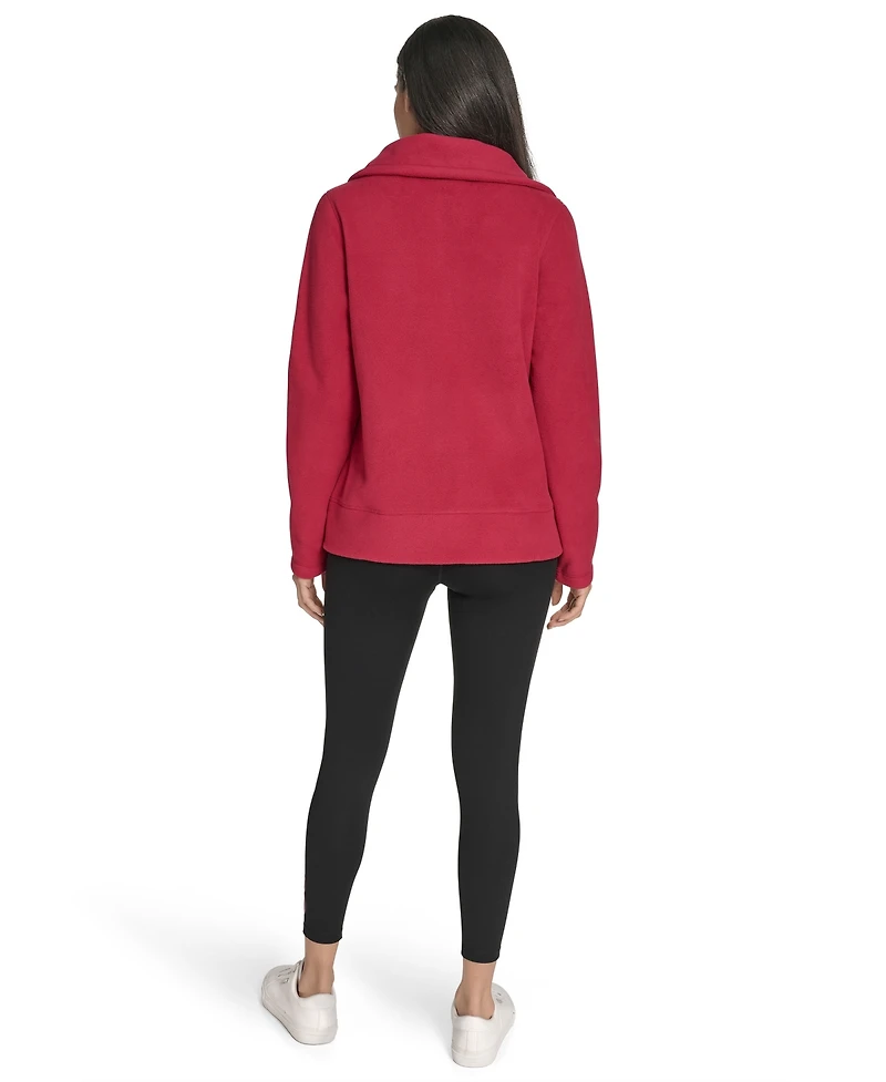 Calvin Klein Women's Active Tech Fleece Mock-Neck Jacket