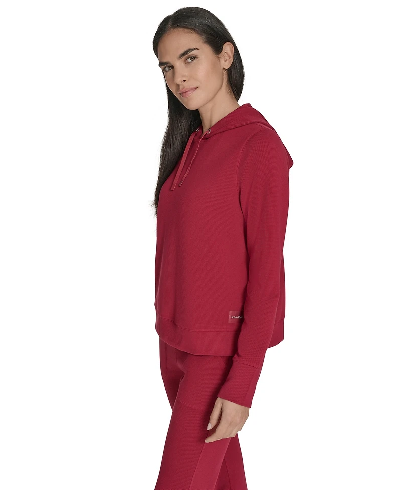 Calvin Klein Performance Women's Waffle-Knit Pullover Hoodie