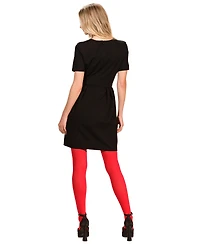 Isaac Mizrahi Women's Short Sleeve Ponte Mini Dress
