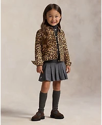 Polo Ralph Lauren Girls 2T-6X Leopard-Print Trucker Jacket