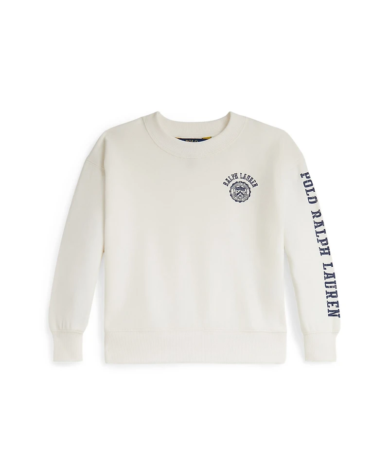 Polo Ralph Lauren Girls 2T-6X Logo Crest Crewneck Sweatshirt