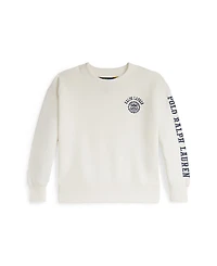 Polo Ralph Lauren Girls 2T-6X Logo Crest Crewneck Sweatshirt