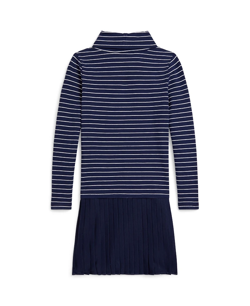 Polo Ralph Lauren Girls 2T-6X Striped Stretch Turtleneck Dress