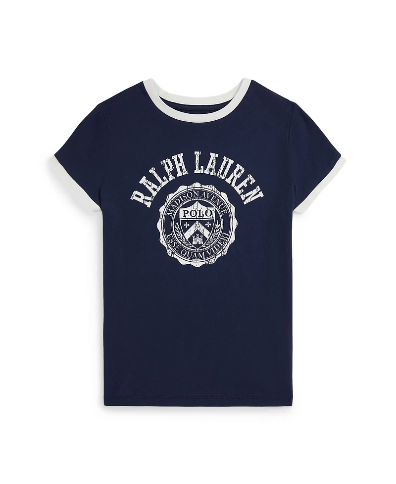 Polo Ralph Lauren Girls 7-16 Logo Crest Crewneck T-Shirt