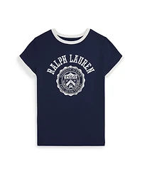 Polo Ralph Lauren Girls 7-16 Logo Crest Crewneck T-Shirt