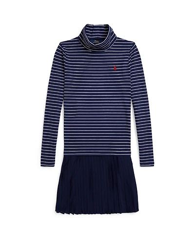 Polo Ralph Lauren Girls 7-16 Striped Turtleneck Dress