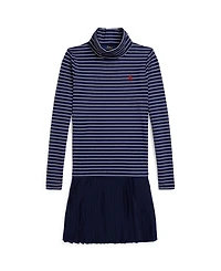 Polo Ralph Lauren Girls 7-16 Striped Turtleneck Dress