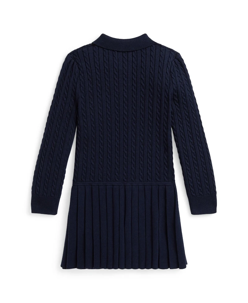 Polo Ralph Lauren Girls 2T-6X Mini-Cable Long Sleeves Sweater Dress
