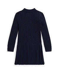 Polo Ralph Lauren Girls 2T-6X Mini-Cable Long Sleeves Sweater Dress