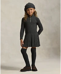 Polo Ralph Lauren Girls 2T-6X Mini-Cable Long Sleeves Sweater Dress