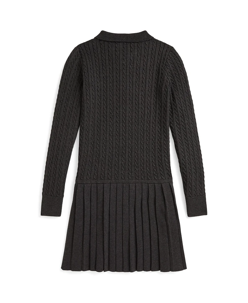 Polo Ralph Lauren Girls 7-16 Mini-Cable Long Sleeve Sweater Dress