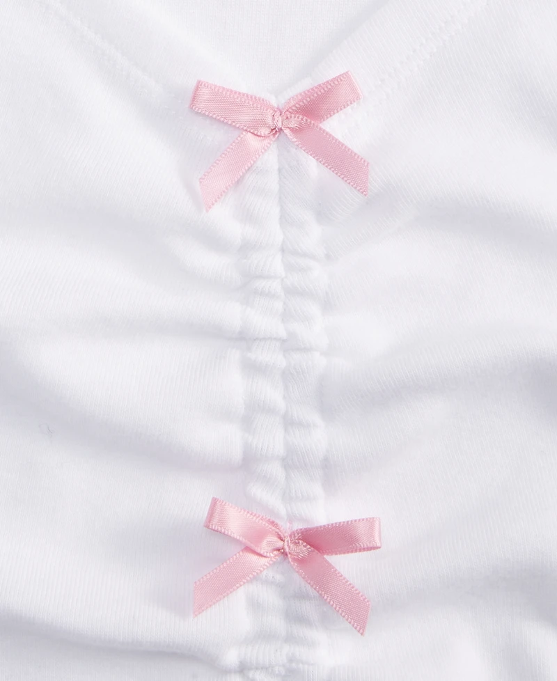 Epic Threads Girls 5-20 Ruched Bow V-Neck Top, Macy's Exclusive