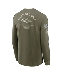 Nike Men's Olive Baltimore Ravens 2025 Salute to Service Long Sleeve T-Shirt