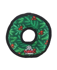 Tuffy Jr Ring Wreath 2 Pack, Durable Plush Squeaky Dog Toy