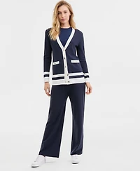 Nautica Jeans Women's Long V-Neck Cardigan Sweater