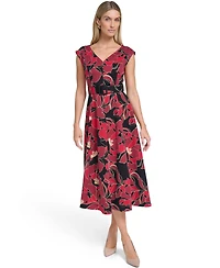 Calvin Klein Women's Sleeveless Printed Midi Dress