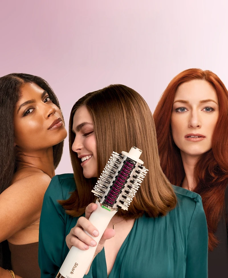 Shark 3-Pc. SmoothStyle Heated Comb and Blow Dryer Brush with Storage Bag Silicone Mat