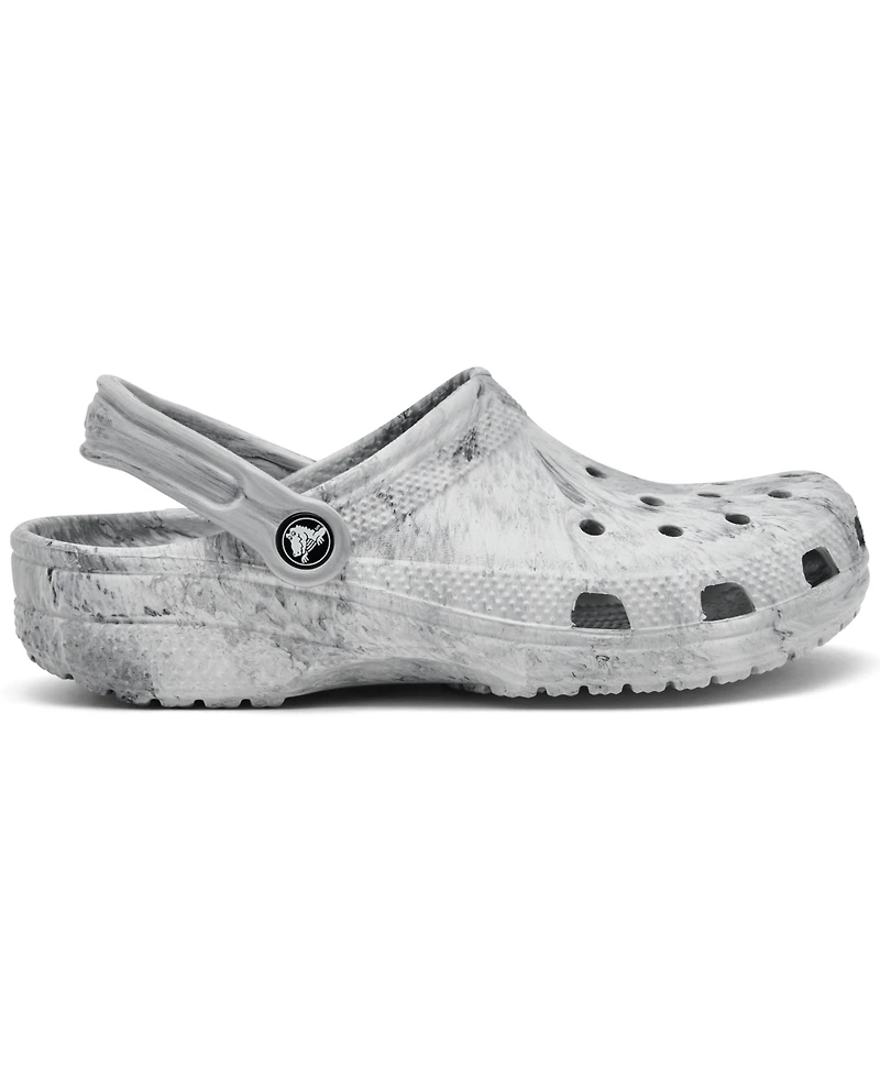 Crocs Big Kids Classic Watercolor Marble Clog Sandals from Finish Line
