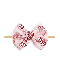 Sweet Wink Baby Girl's Candy Cane Confetti Christmas Tulle Bow Baby Headband