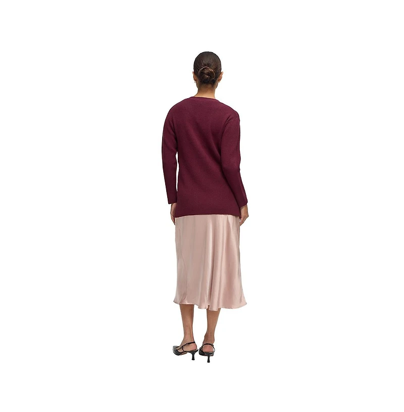 Ingrid + Isabel Maternity Satin Midi Skirt