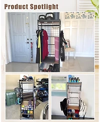 Weight Rack for Dumbbells & Kettlebells