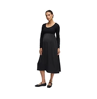 Ingrid + Isabel Maternity Mix Media Midi Dress