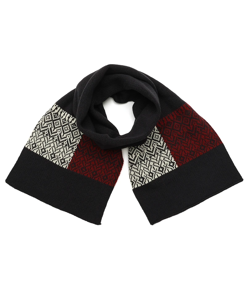 Tommy Hilfiger Men's Bird's Eye Fair Isle Scarf