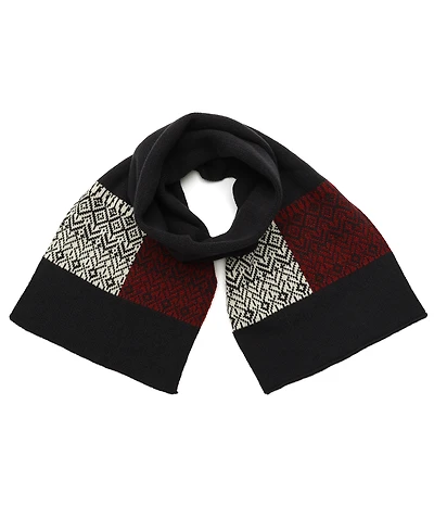 Tommy Hilfiger Men's Bird's Eye Fair Isle Scarf