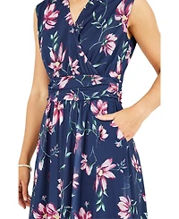 Yumi Women's Mesh Stretch Midi Dress With Pockets