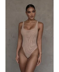 Jluxlabel Women's Mesh Essentials Tank Bodysuit Undergarment