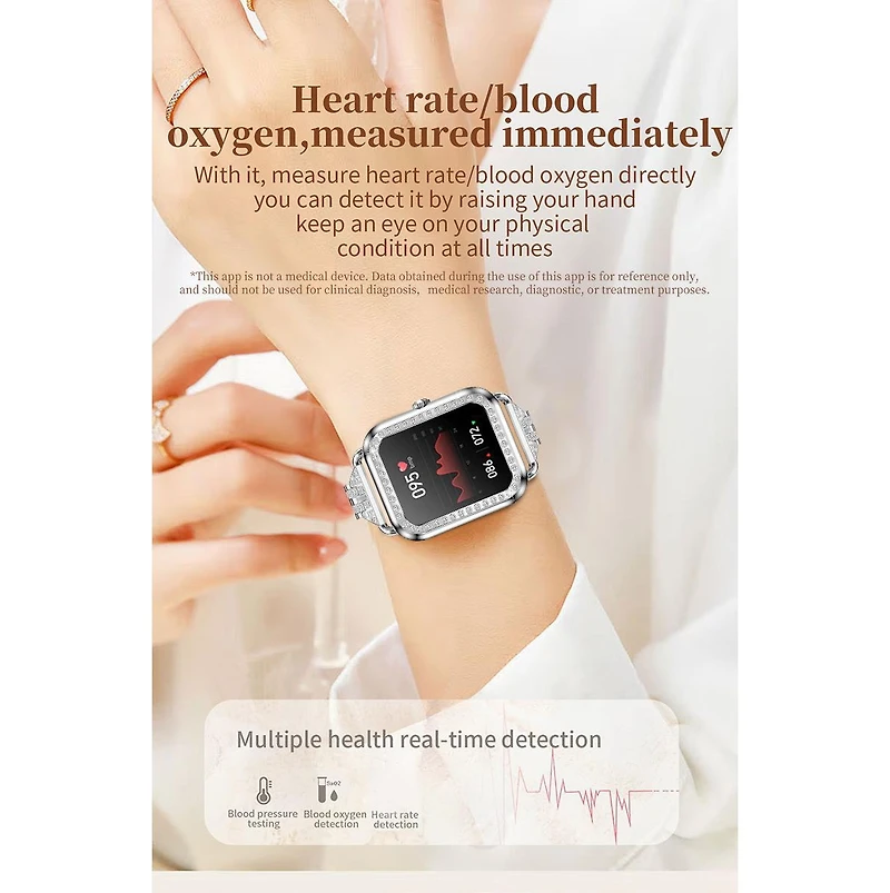 Ruxing Smart smart watch Bluetooth call multi-function heart rate waterproof bracelet -Silver