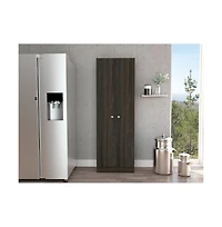 Tuhome Multistorage Pantry Espresso / Black Mdf