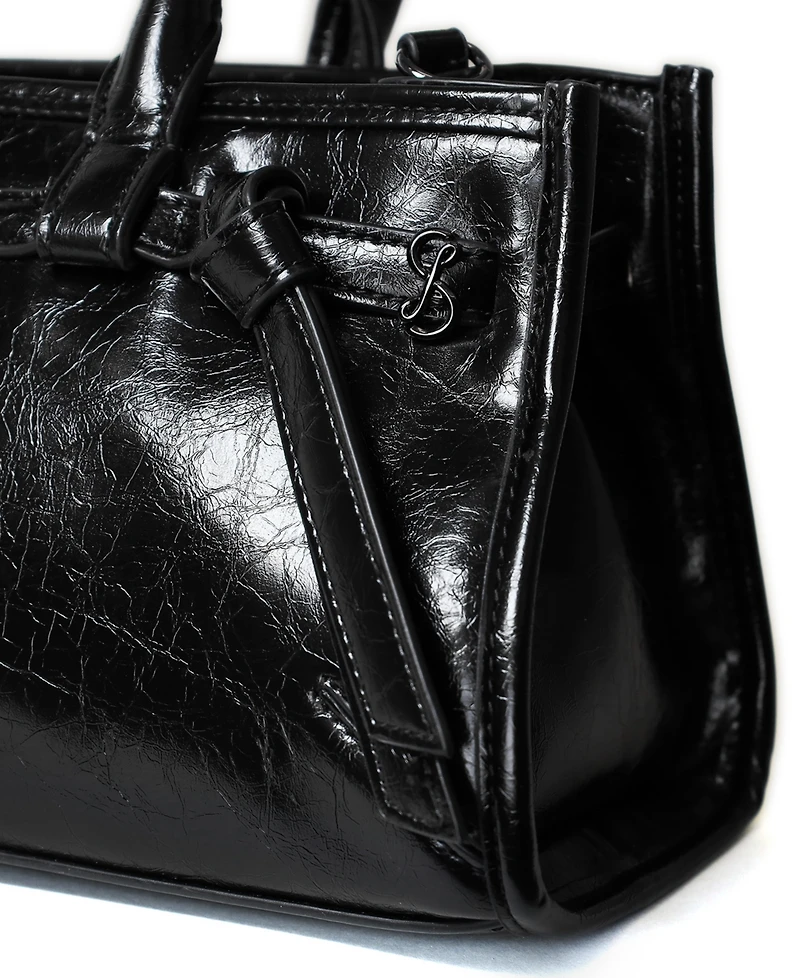 Sam & Libby Onyx Belted Satchel Bag