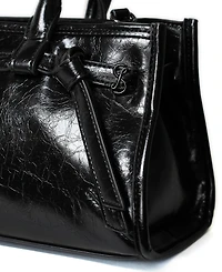 Sam & Libby Onyx Belted Satchel Bag