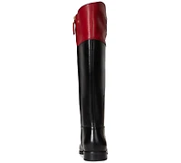 Lauren Ralph Women's Justine Ii Two-Tone Leather Riding Boots