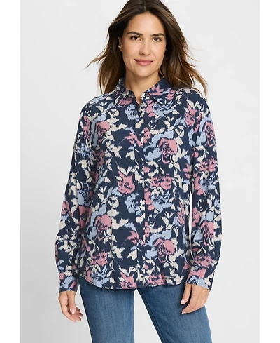 Olsen Abstract Floral Shirt