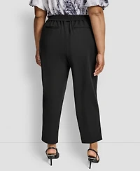 Dkny Plus Pleated Ponte Ankle Pants