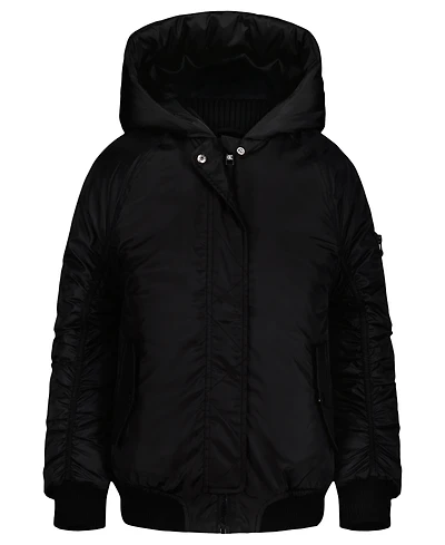 Calvin Klein Girls 7-16 Hooded Long Sleeve Bomber Jacket