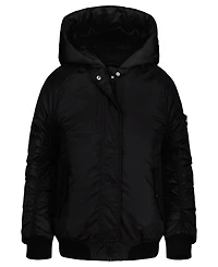 Calvin Klein Girls 7-16 Hooded Long Sleeve Bomber Jacket