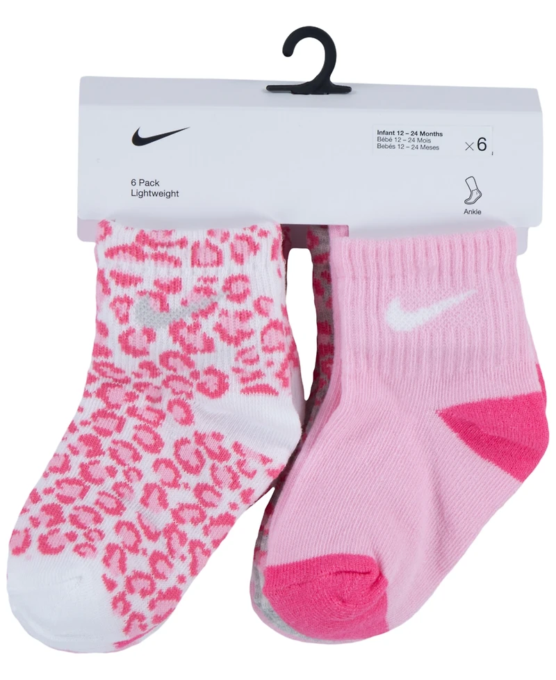 Nike Baby Girls 6-Pack Ankle Socks