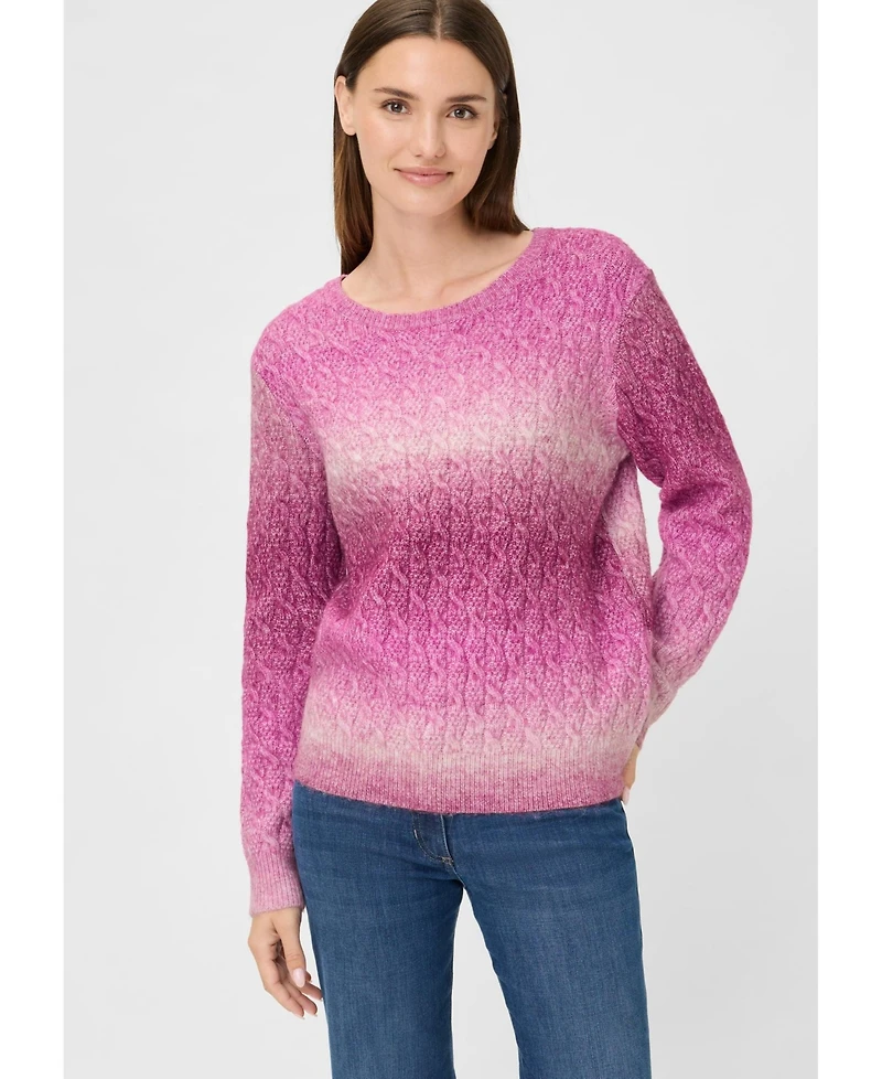 Olsen Women's Ombre Cable Knit Sweater