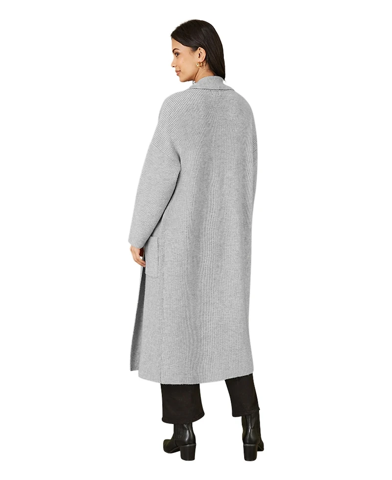 Yumi Knitted Maxi Cardigan With Pockets