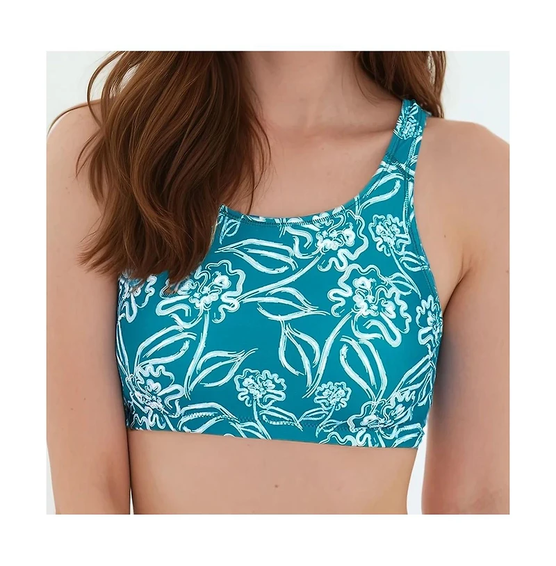 Calypsa Women's Racerback Swim Bra with Removable Cups