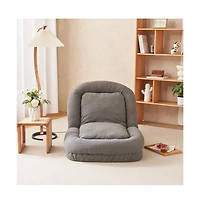 Cesicia Triple Fold-Down Sofa Adjustable Recliner with Thick Mattress for Multifunctional Use