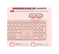 Wireless Keyboard And Mouse, Usb & Type C 2-In-1 Receiver, SK73-3 Full Size Wireless Keyboard Mouse Combo,Compatible with Laptop, Desktop