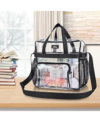 CUrbanmax lear Bag Stadium Approved, 12×6×12 Clear bag for Stadium Events, Women's Handbag for Sports Concert Festival Work