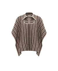 Labeca London Us Women's Juniper Striped Wool Cape - o/s / Black